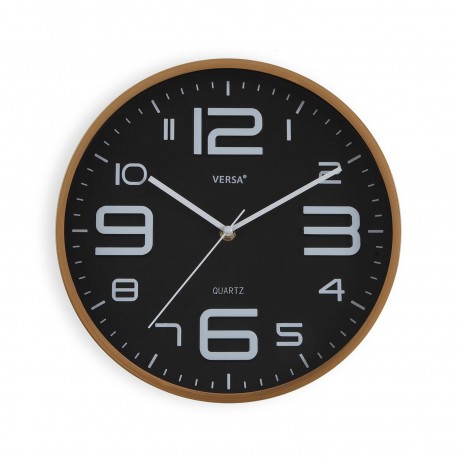 HORLOGE MURALE NOIRE 30 CM