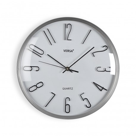 HORLOGE MURALE BLANCHE 33 CM