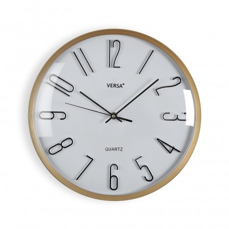HORLOGE MURALE BLANCHE 33 CM