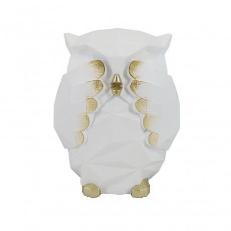 STATUETTE DÉCORATIVE HIBOU BLANC