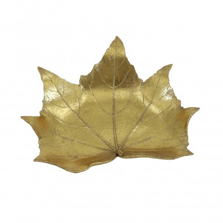 CENTRE DE TABLE FEUILLE DORÉE