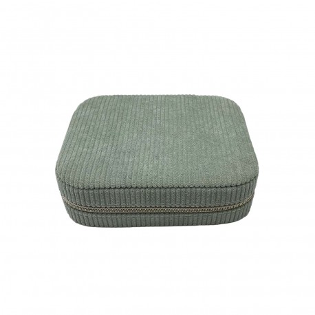 BOÎTE À BIJOUX VELOURS VERT MENTHE