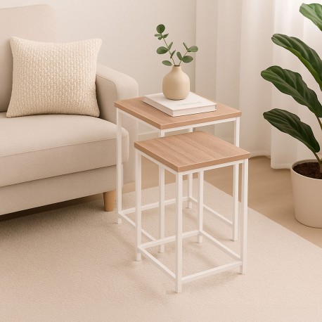 SET TABLES BASSES TIGRIS BLANC