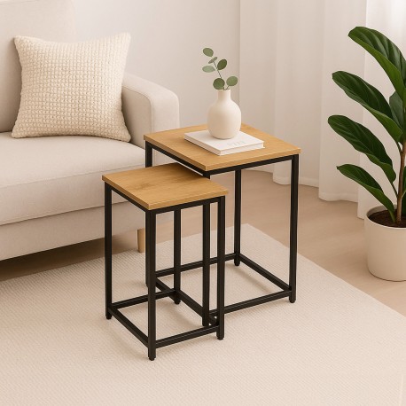 SET TABLES BASSES TIGRIS NOIR