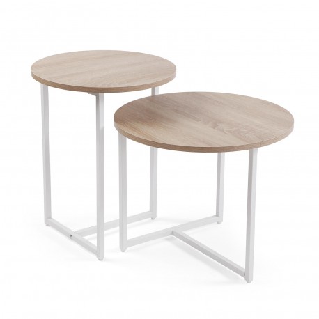SET TABLES BASSES NIKO BLANC