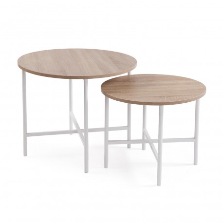 SET TABLES BASSES MAITE BLANC