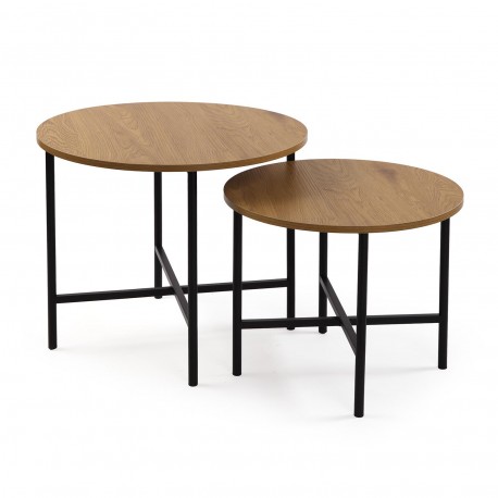 SET TABLES BASSES MAITE NOIR