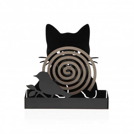 PORTE-SPIRALE ANTI-MOUSTIQUE CHAT KURO NOIR