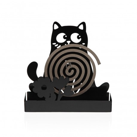 PORTE-SPIRALE ANTI-MOUSTIQUE CHAT MISU NOIR
