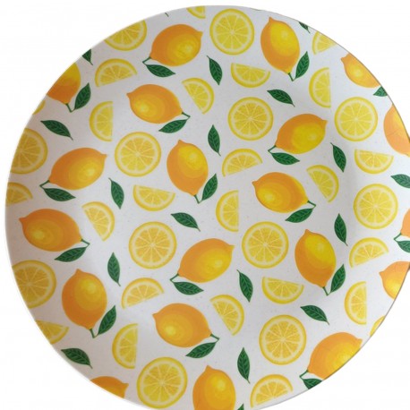 ASSIETTE RONDE CITRONS 20CM