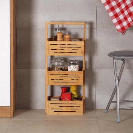 CHARIOT DE SALLE DE BAIN BAMBOU