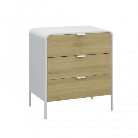 COMMODE 3 TIROIRS BLANCHE
