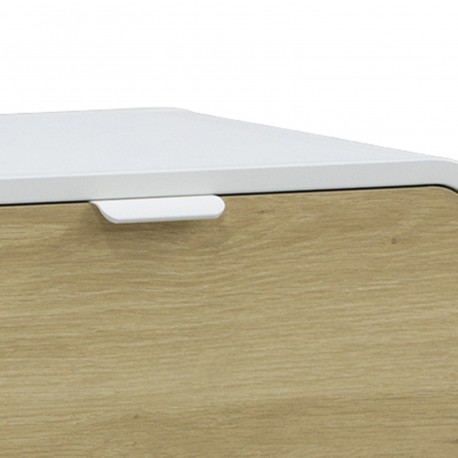 TABLE DE NUIT 2 TIROIRS BLANCHE