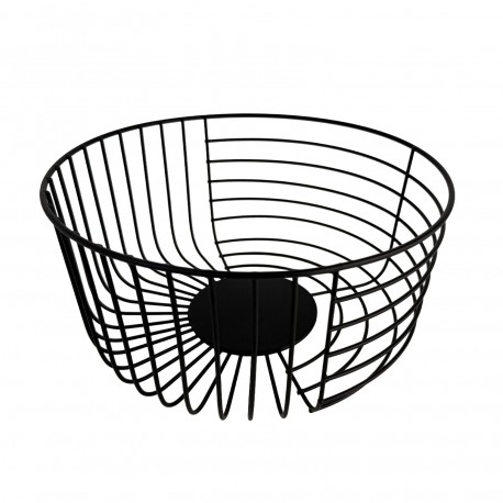 CORBEILLE À FRUITS MÉTALLIQUE NOIR