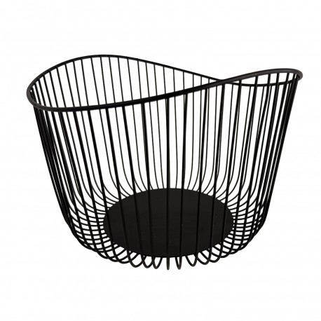 CORBEILLE À FRUITS VAGUES NOIR