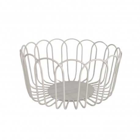 CORBEILLE À FRUITS ANNEAUX BLANC