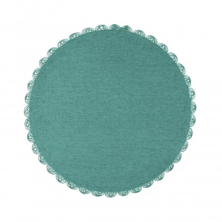 DESSOUS DE PLAT ROND TURQUOISE