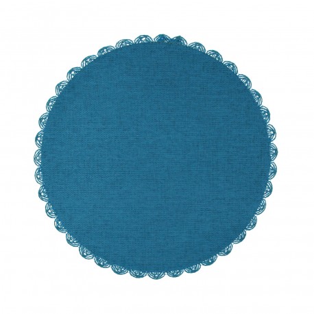 DESSOUS DE PLAT ROND BLEU