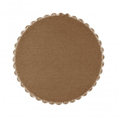 DESSOUS DE PLAT ROND MARRON