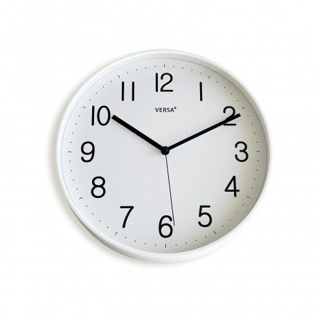 HORLOGE MURALE BLANCHE 30 CM