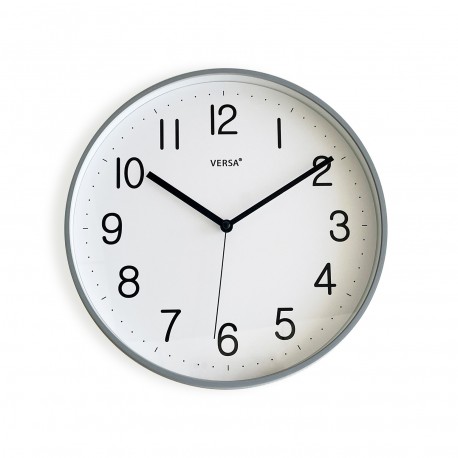 HORLOGE MURALE GRISE 30 CM