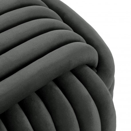 POUF CARRÉ GRIS FONCÉ