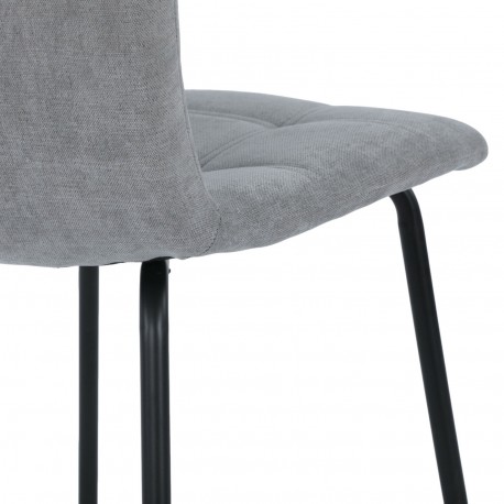 CHAISE TAPISSÉE GRIS FONCÉ