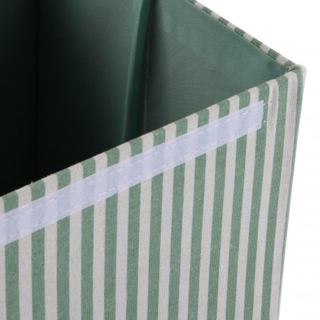 PANIER LINGE PLIABLE RAYÉ VERT