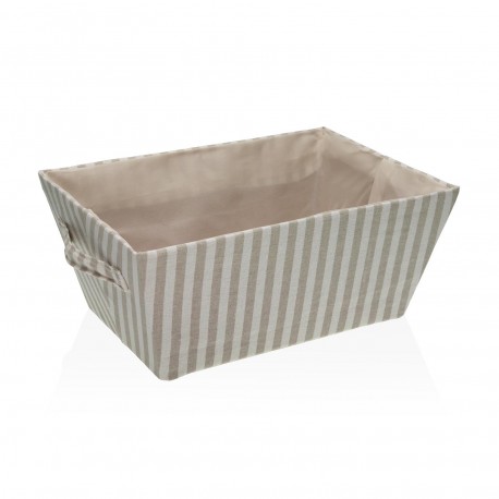 PANIER RECTANGULAIRE RAYÉ GRIS