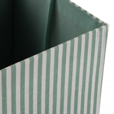 PANIER CARRÉ AVEC COUVERCLE RAYÉ VERT