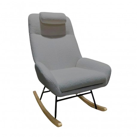 ROCKING CHAIR AVEC COUSSIN GRIS