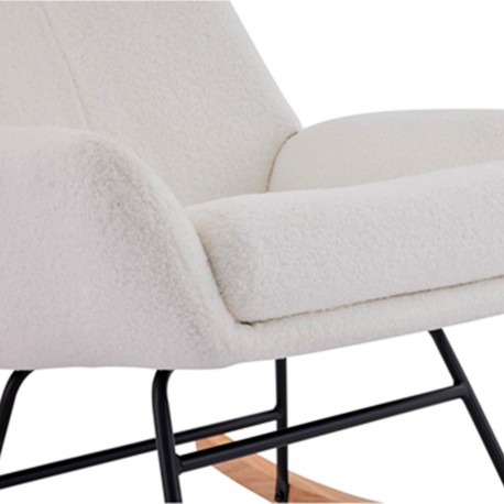 ROCKING CHAIR AVEC COUSSIN BEIGE