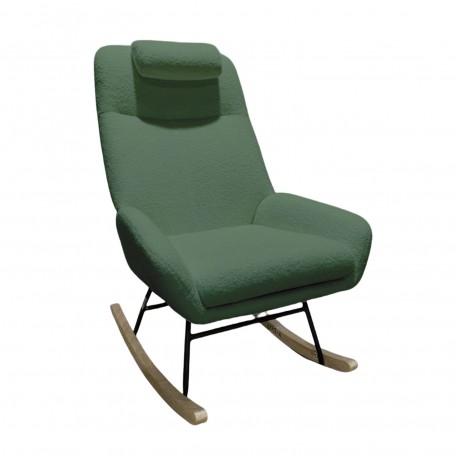 ROCKING CHAIR AVEC COUSSIN VERT