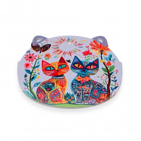 DESSOUS DE PLAT CHATS LILA