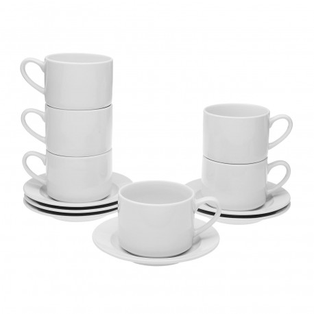 TASSE AVEC SOUCOUPE BLANCHE 280ML