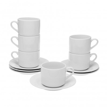TASSE AVEC SOUCOUPE BLANCHE 200ML