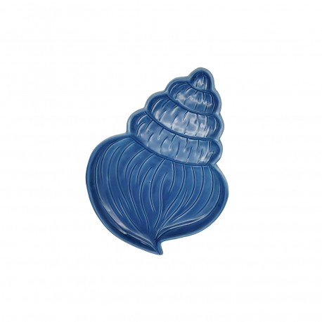 STATUETTE CÉRAMIQUE COQUILLAGE BLEU