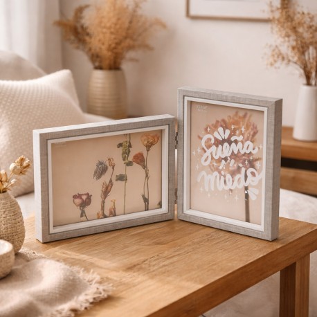 CADRE PHOTO BOIS MAGY DOUBLE 13X18