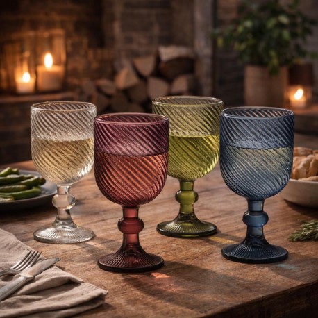 VERRE À VIN BLEU 350ML