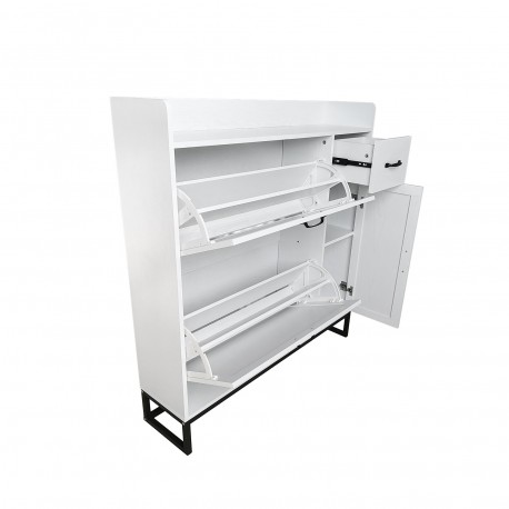 MEUBLE À CHAUSSURES 4 TIROIRS BLANC