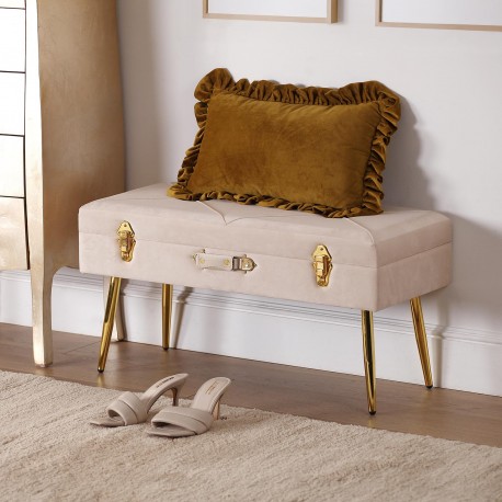 BANC DE LIT BEIGE