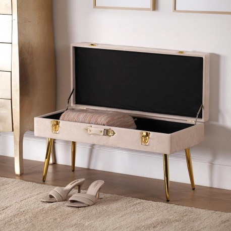 BANC DE LIT BEIGE