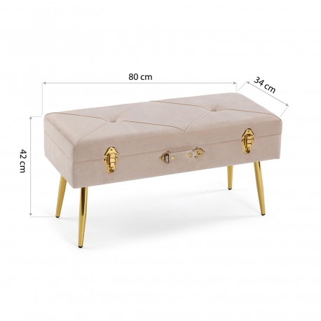 BANC DE LIT BEIGE