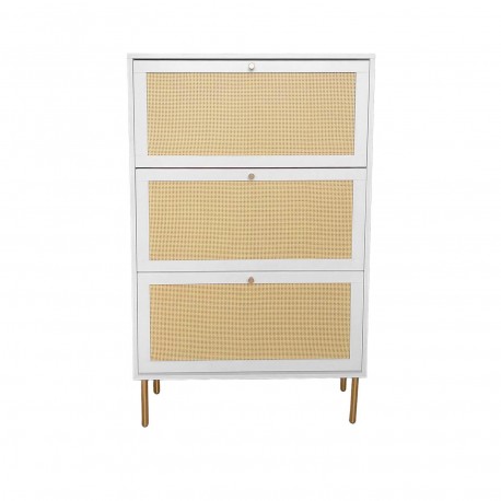 MEUBLE À CHAUSSURES 3 TIROIRS ROTIN