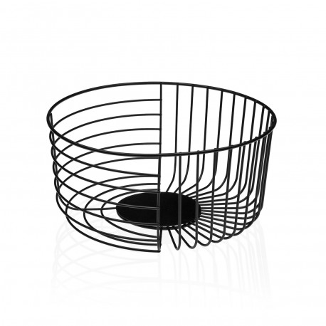 CORBEILLE À FRUITS MÉTALLIQUE NOIR