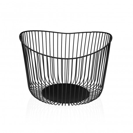CORBEILLE À FRUITS VAGUES NOIR