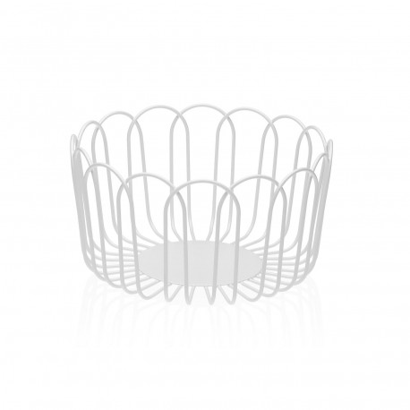 CORBEILLE À FRUITS ANNEAUX BLANC