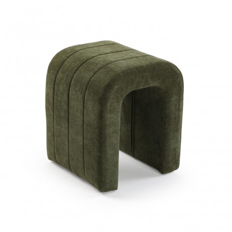 TABOURET TAPISSÉ VERT