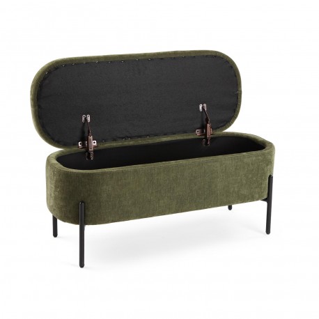 BANC DE LIT TAPISSÉ VERT