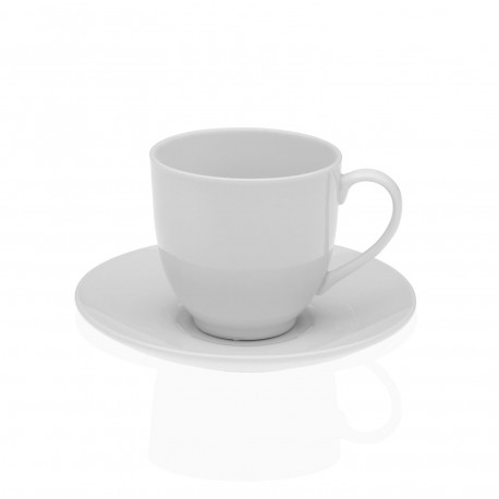 SET TASSE ET SOUCOUPE THÉ PURE BLANC